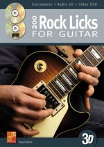200 ROCK LICKS FOR GUITAR IN 3D (BOOK/CD/DVD) +DVD