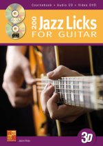 JASON ROSS: 200 JAZZ LICKS FOR GUITAR IN 3D (BOOK/CD/DVD) +DVD
