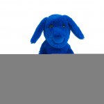 petit chien bleu - peluche