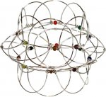 Mandala 'Lotus Puzzle' avec Pierres - Argenté