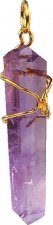 Pendentif Biterminé - Améthyste - Lot de 3 pcs
