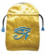 Bourse Satin Jaune - Oeil d'Horus 