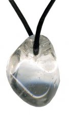 Pendentif pierre percée - Cristal de roche