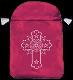 Bourse satin rouge croix latine