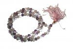 Mala cristal de roche - améthyste - quartz rose