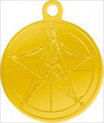 Pentacle Agrippa - Doré