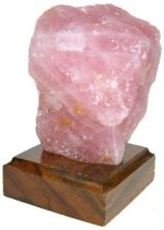 Quartz rose brut - Support bois GM