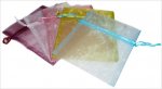 Pochettes Organza Verte - Lot de 5