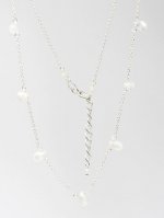 Collier en argent 7 larmes facettées Pierre de Lune arc en ciel