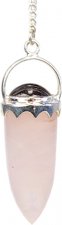Pendule pointe Quartz rose et Cabochon Grenat