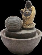 Fontaine Asie Bouddha fortune