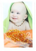Collier Ambre Bébé Baroque Cognac