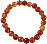 Bracelet Cornaline Perles rondes 8 mm