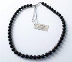 Collier Onyx noir perles rondes 8 mm