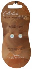Boucles d'oreilles perle 6 mm - Opalite