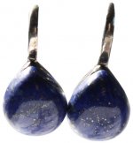 Boucles d'oreilles Lapis Lazuli Argent 925 Bombées