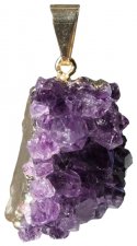 Pendentif doré - Druse d'Améthyste