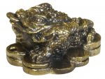 Mini Statue Grenouille de l'Argent laiton 1,5 x 3 cm