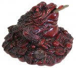 Grenouille en résine rouge 6 cm
