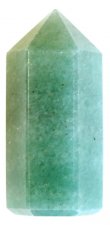 Pointe Polie Hexagonale Aventurine - 3,5 cm