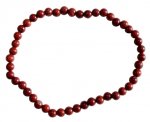 Bracelet Jaspe Rouge Perles rondes 4 mm