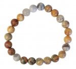Bracelet Agate Crazy Lace Perles rondes 8 mm