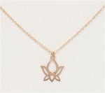 Collier Fleur de Lotus - Argent 925 plaqué Or rose