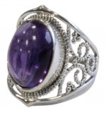 Bague Baroque Argent - Kanti - Améthyste - T54