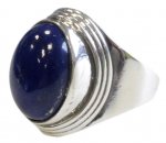 Bague Baroque Argent - Manika - Lapis Lazuli - T56