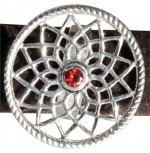 Bague Mandala 1 pierre - Grenat - T55