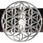 Bague Fleur de Vie 1 pierre - Pierre de Lune - T55