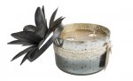 Bougie verre 2 mèches coloris noir - Senteur Nag Champa