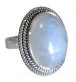 Bague Pierre de Lune Argent 925 Ronde T54
