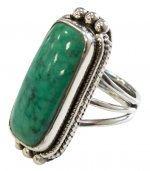 Bague Turquoise Argent 925 Rectangulaire T53