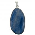 Pendentif avec carte Kyanite Argent - Tranche 3 à 3,5 cm