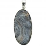 Pendentif avec carte Desert Druzy Argent - Tranche 3,5 à 4 cm