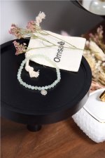 Bracelet Jade Vert Perles rondes 4 mm