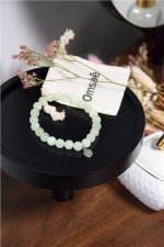 Bracelet Jade Vert Perles rondes 8 mm