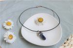 Collier Sodalite Pointe Cordon noir