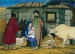 10 cartes doubles nuit de Noël - La crèche