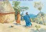 La Visitation  (Lc 1,39), Carte simple Vie de Jésus Mafa
