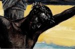 Le Visage du Christ sur la Croix, Carte simple Vie de Jésus Mafa