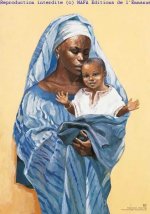 Vierge Africaine, Carte simple Vie de Jésus Mafa