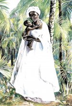 Vierge aux Palmiers, Carte simple Vie de Jésus Mafa