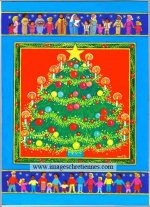 Lot de 10 - Carte Maïte Roche Arbre de Noël