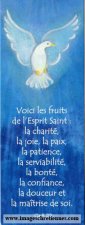 Lot de 25 - Signet Maïté Roche Colombe - Voici les fruits de l'Esprit Saint
