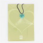 Pendentif Coeur vert en Verre de Murano