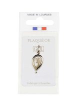Médaille forme goutte d'eau, vierge de profil