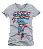 Marvel Capt America Run Vintage Grey M