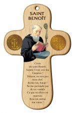 Croix bois imprimée Saint Benoît